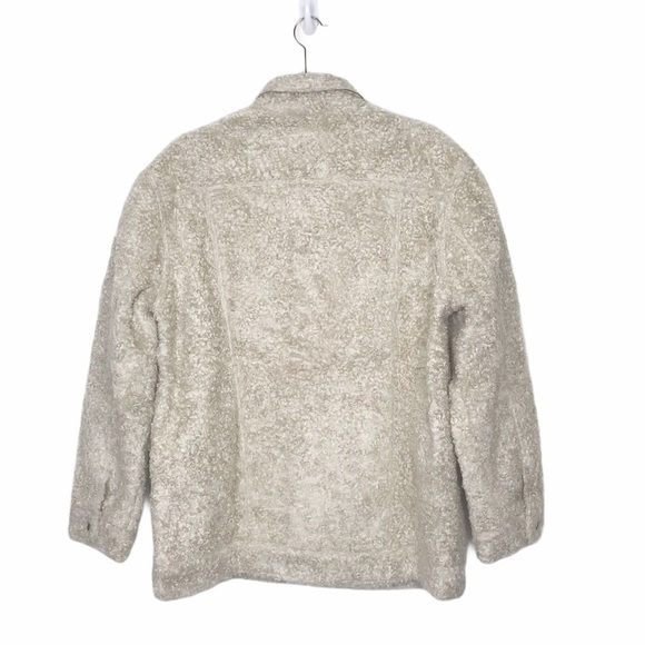 Current Elliott Ivory Teddy Trucker Jacket - Picture 3 of 7